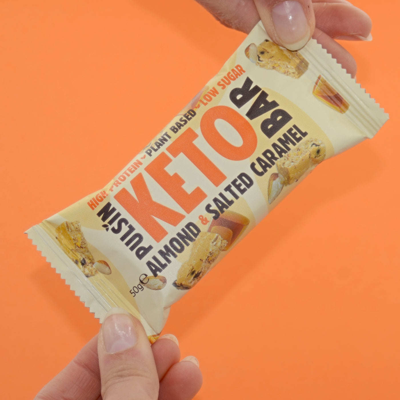 Keto Almond & Salted Caramel Bar (50g) – Pack of 18