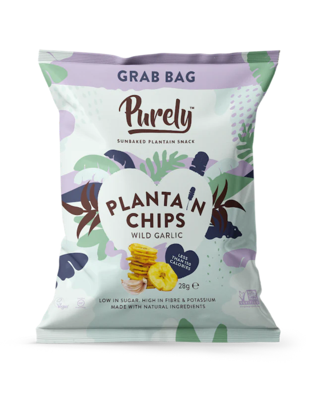 Purely Plantain Chips - Mixed Box - 28g Grab & Go Bags