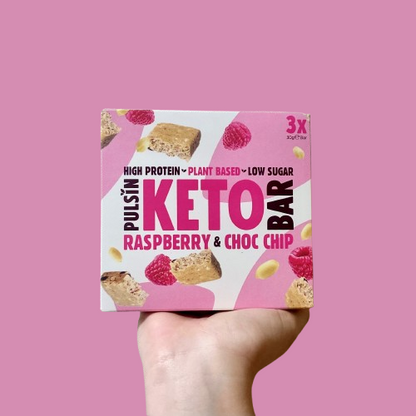 Keto Raspberry & Choc Chip Multipack (3x30g Bars)