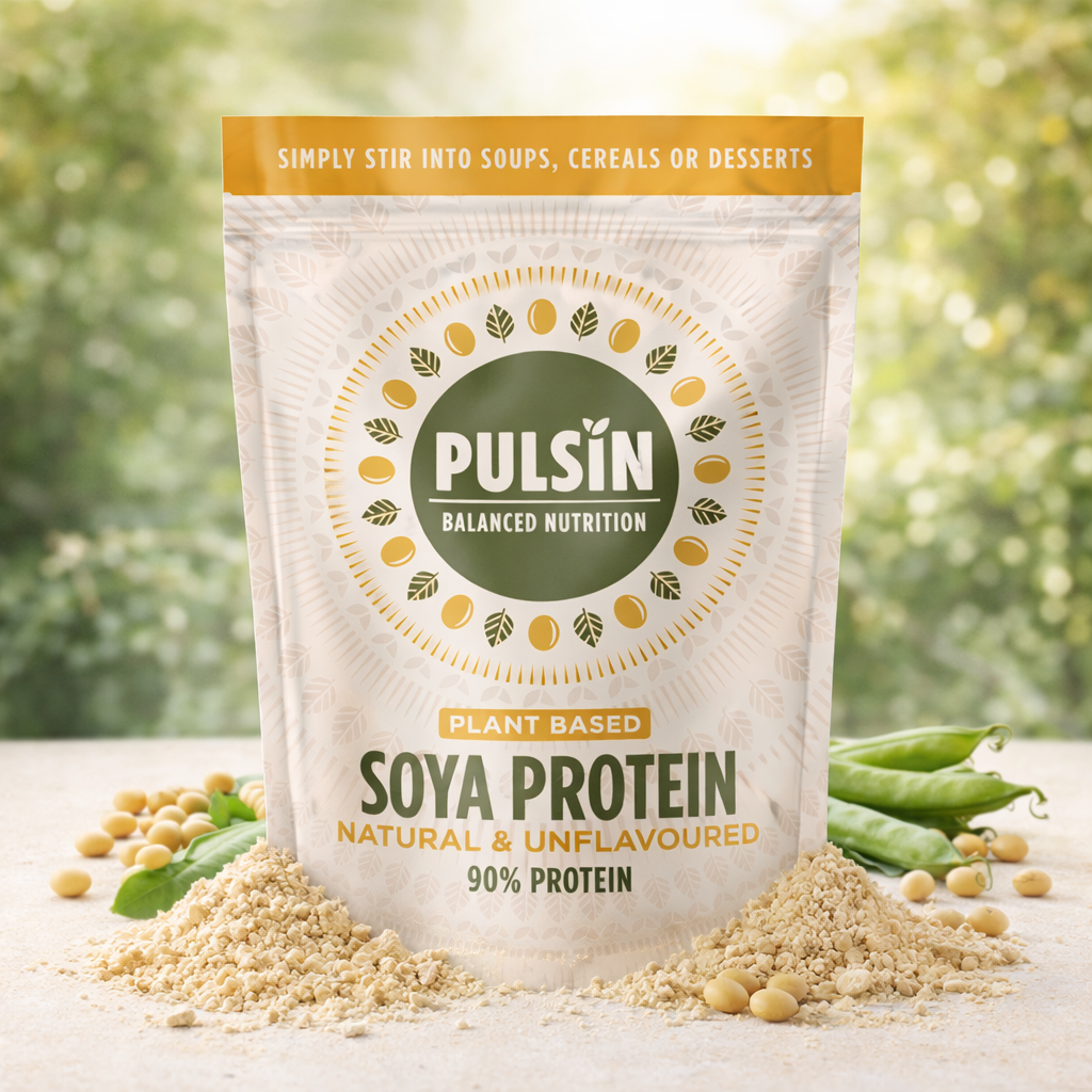 SOYA PROTEIN - natural & unflavoured flavor protein powder by PULSIN