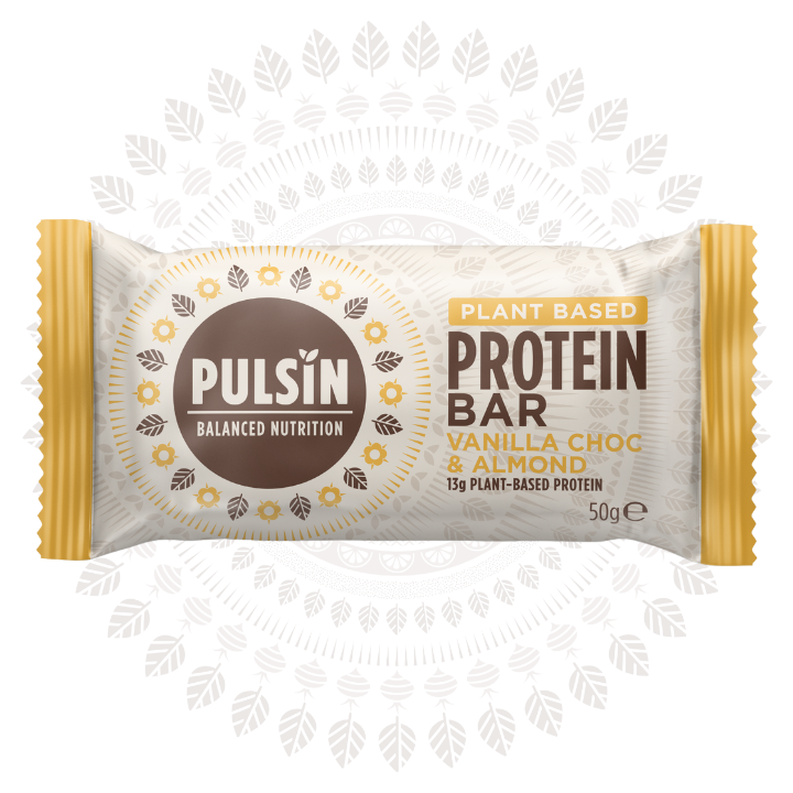 Pulsin Vanilla Choc and Almond Protein Bar (18x50g)