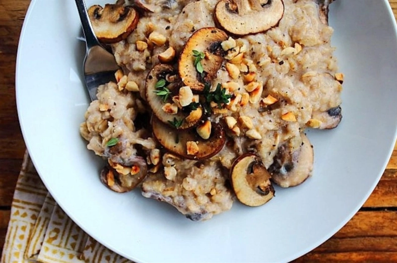 Mushroom Oat Risotto