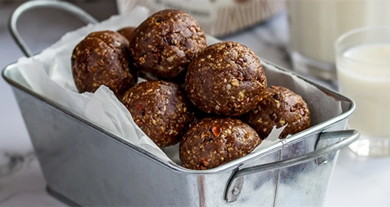 Salted Caramel Chocolate Protein Balls